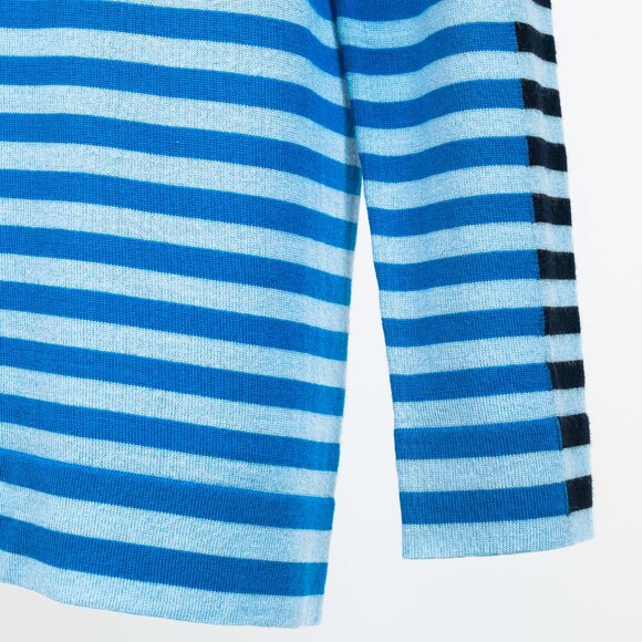 Akris Punto Blue Striped Wool Sweater - Picture 5 of 9